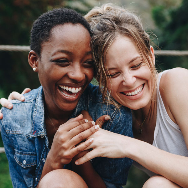 Girfriends Laughing