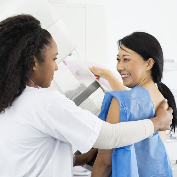 Woman Getting a Mammogram